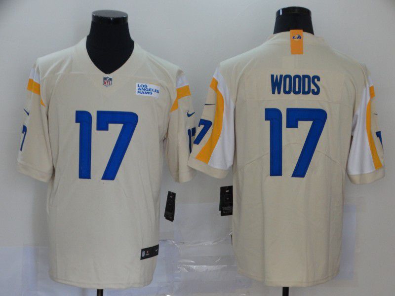 Men Los Angeles Rams #17 Woods Cream Nike Vapor Untouchable Stitched Limited NFL Jerseys->baltimore ravens->NFL Jersey